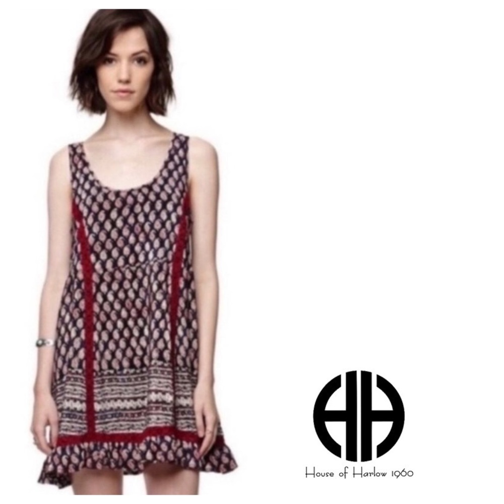 House of Harlow 1960 India Block Paisley D…